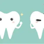 Cartoon image of two teeth