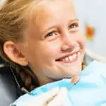 girl in dental chair