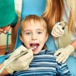 child getting dental exam