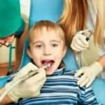 child getting dental exam
