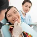 young lady in dental chair